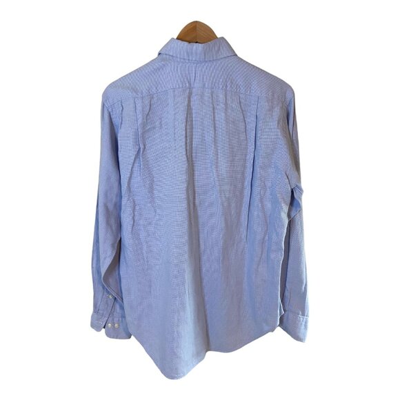 Polo Ralph Lauren Mens 15 34/35 Shirt Button Down Blue Checkered Career Preppy - Picture 3 of 9
